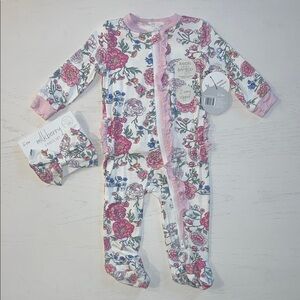 Milkberry Floral Footie Headband Set 0-3 3-6 months